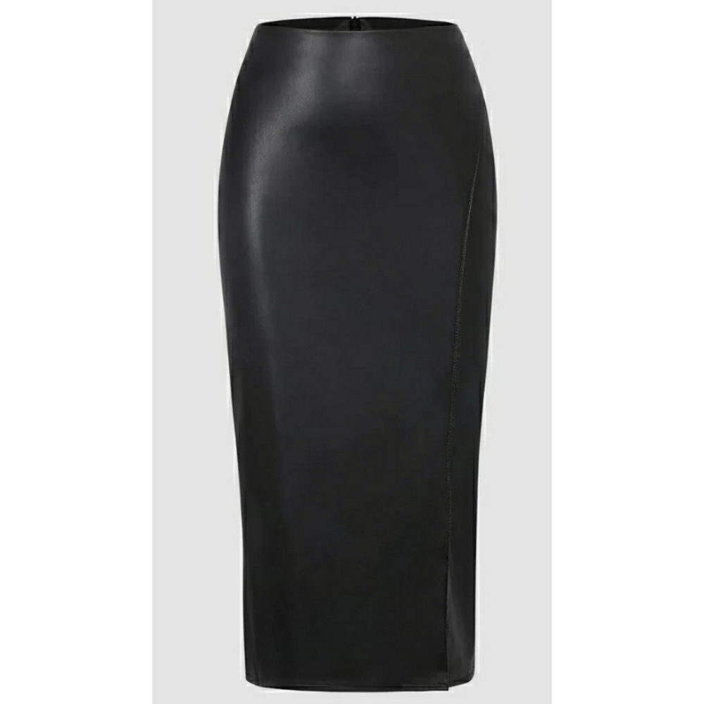 Faux leather skirt